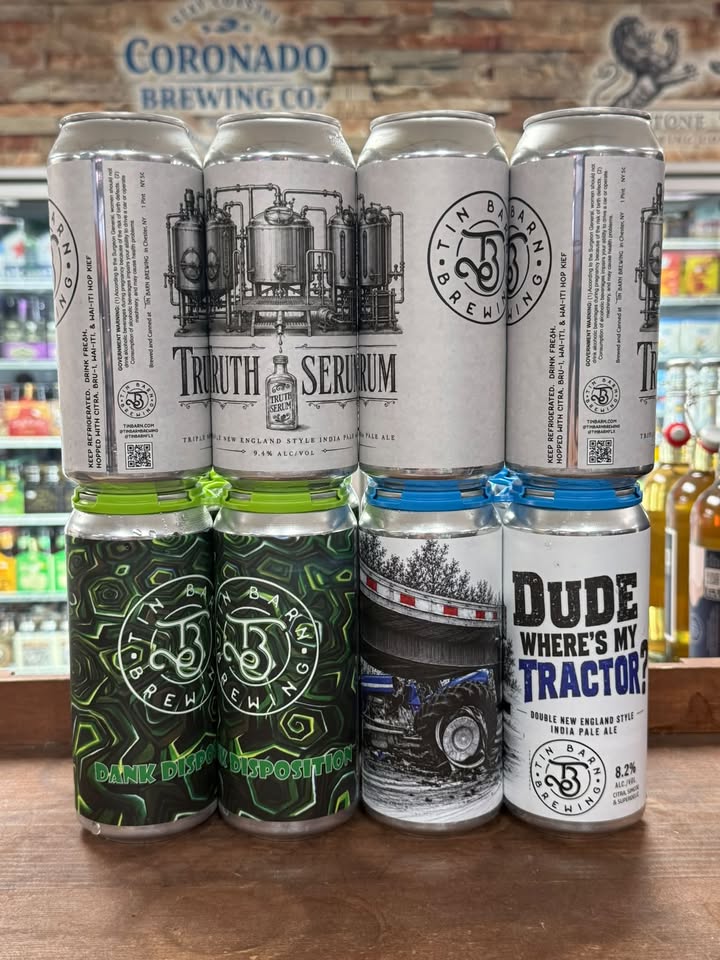 Just in from Tin Barn Brewing!
Available at Craft Beer Hop Stop
